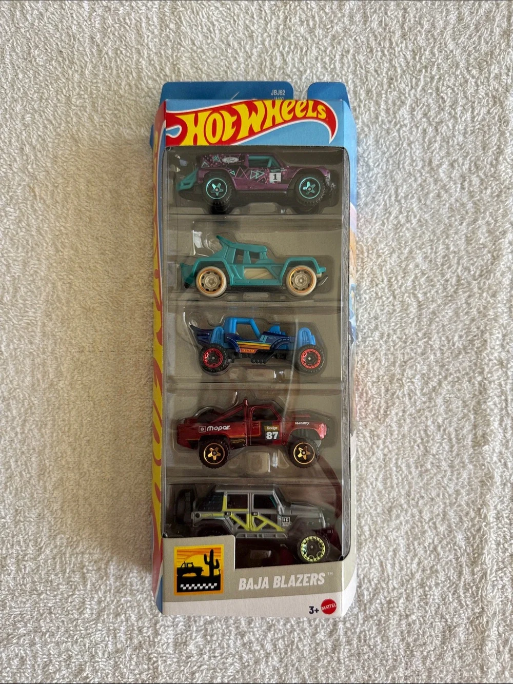 Hot Wheels Baja Blazers 5 Pack Assorted Kids Toy Cars - Multi-Color